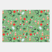 Medisch Kerstcadeau Inpakpapier Vel (Voorkant)