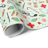 Medisch kerstfeest cadeaupapier (Rol Hoek)