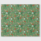 Medisch kerstfeest cadeaupapier (Vlak)