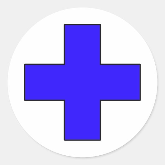 Medisch Kruis Medisch Levensreddende Garde Symbool Ronde Sticker (Voorkant)