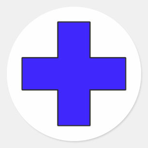 Medisch Kruis Medisch Levensreddende Garde Symbool Ronde Sticker