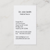 Medisch Kruis Rood Symbool Zilveren Slang Visitekaartje (Achterkant)