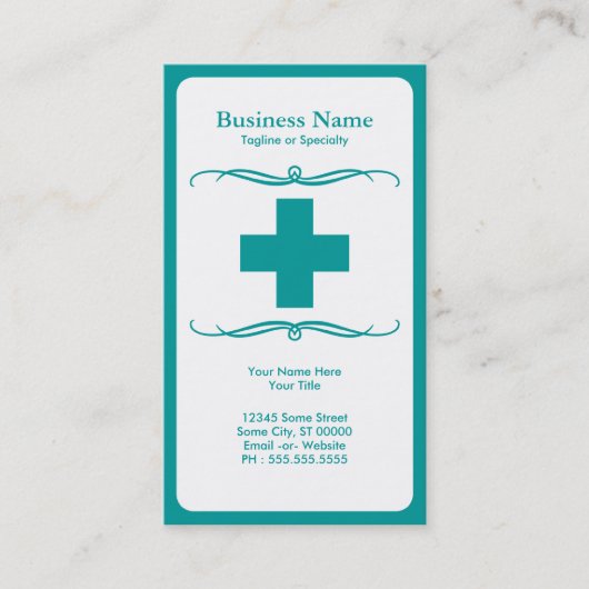 medisch kruis visitekaartje (Voorkant)