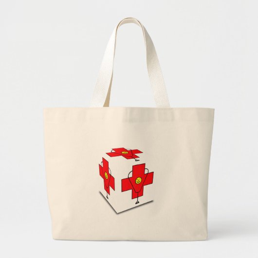 MEDISCH KUBKROS GROTE TOTE BAG (Voorkant)
