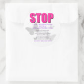 Medisch kwetsbaar kind ronde sticker (Tas)