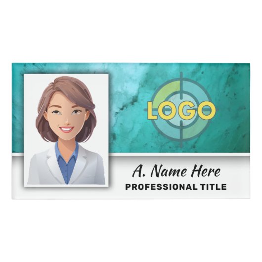 Medisch Lab Logo Lerarennaam Tech Professional ID Naambadge (Voorkant)