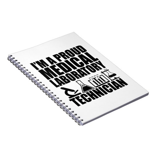 Medisch lab tech grappige laboratorium technicus notitieboek (Rechterzijde)