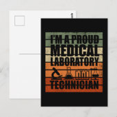 Medisch Lab Tech vintage retro Briefkaart (Voorkant / Achterkant)