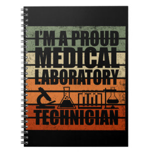 Medisch Lab Tech vintage retro Notitieboek