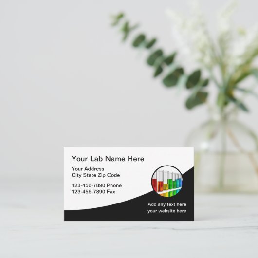 Medisch Lab Thema Visitekaartjes (Staand voorkant)
