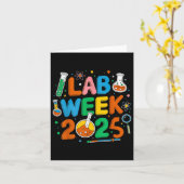 Medisch Lab Wetenschapper Retro Lab Week 2025 Phle Kaart (Gele Bloem)