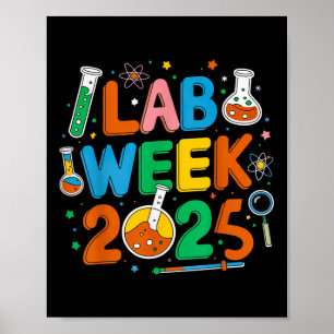 Medisch Lab Wetenschapper Retro Lab Week 2025 Phle Poster