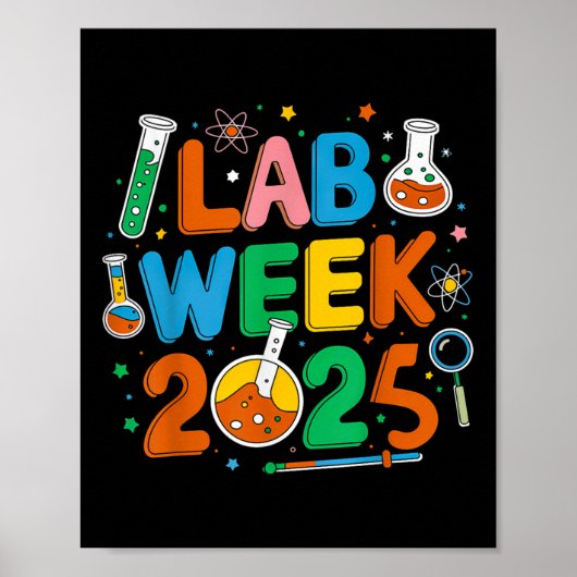 Medisch Lab Wetenschapper Retro Lab Week 2025 Phle Poster (Voorkant)