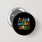 Medisch Lab Wetenschapper Retro Lab Week 2025 Phle Ronde Button 5,7 Cm (Voorkant /achterkant)