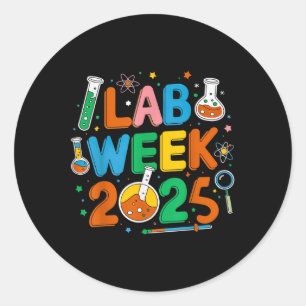 Medisch Lab Wetenschapper Retro Lab Week 2025 Phle Ronde Sticker