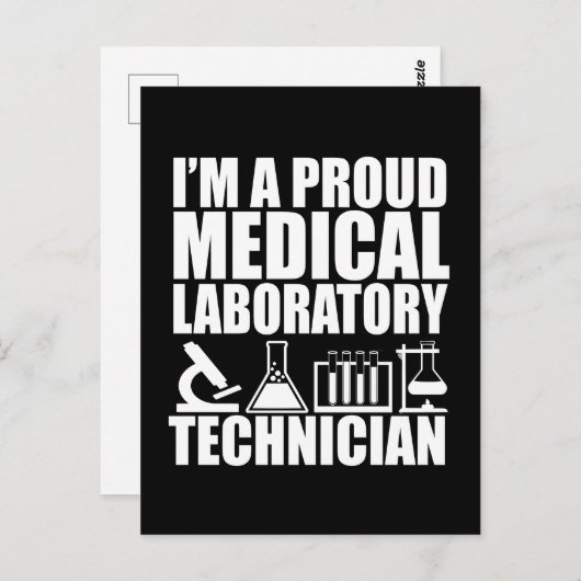 Medisch laboratorium tech laboratoriumtechnicus briefkaart (Voorkant / Achterkant)