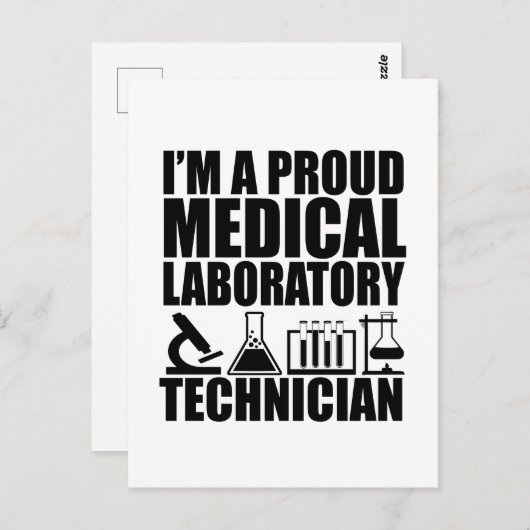 Medisch laboratorium tech laboratoriumtechnicus briefkaart (Voorkant / Achterkant)