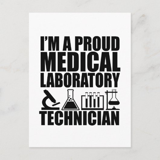 Medisch laboratorium tech laboratoriumtechnicus briefkaart (Voorkant)