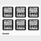 Medisch laboratorium tech laboratoriumtechnicus vierkante sticker (Vel)