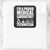 Medisch laboratorium tech laboratoriumtechnicus vierkante sticker (Tas)