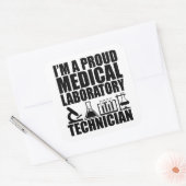 Medisch laboratorium tech laboratoriumtechnicus vierkante sticker (Envelop)