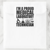Medisch laboratorium tech laboratoriumtechnicus vierkante sticker (Tas)