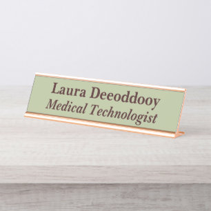 Medisch Laboratoriumspecialist Groen Bureau Naambordje
