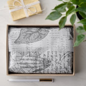  medisch lichaam Gothic B&W-weefselpapier Tissuepapier (Geschenk)