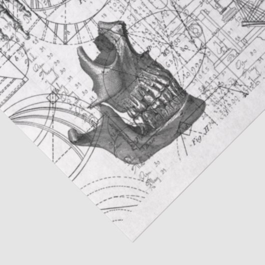  medisch lichaam Gothic B&W-weefselpapier Tissuepapier (Detail)