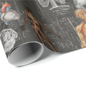 medisch lichaam Gothic Halloween Wrap Paper Cadeaupapier (Rol Hoek)