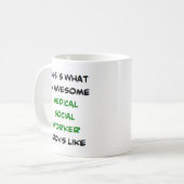 medisch maatschappelijk werker, geweldige koffiemok (Voorkant links)