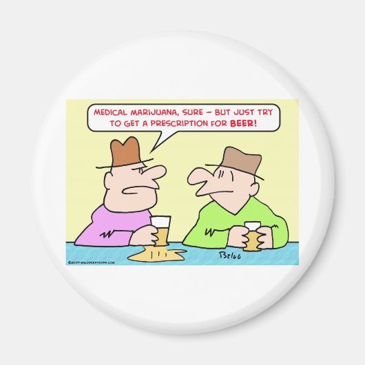 medisch marihuana bier recept magneet (Voorkant)