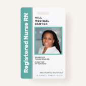 Medisch Medewerker Groene Foto-ID Badge (Voorkant)