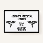 Medisch Medewerker ID Dubbelzijdig ingelijst Badge (Achterkant)