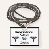 Medisch Medewerker ID Dubbelzijdig ingelijst Badge (Voorkant met draagriem)