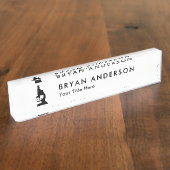 Medisch - Microscoop Naambordje (Zijkant)