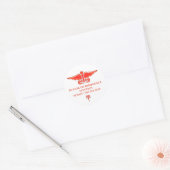 Medisch noodcontact | personaliseren ronde sticker (Envelop)