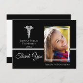 Medisch | Nursing Afstuderen naam foto Dank u Briefkaart (Voorkant / Achterkant)