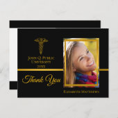 Medisch | Nursing Afstuderen naam foto Dank u Briefkaart (Voorkant / Achterkant)