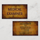Medisch onderzoeker Antiek Visitekaartje (Voorkant / Achterkant)