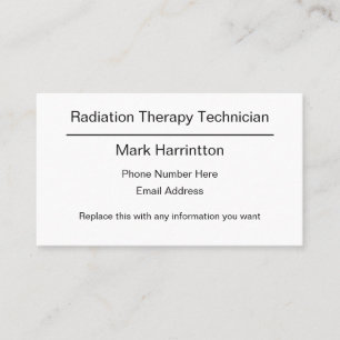 Medisch ontwerp voor radiotherapie visitekaartje