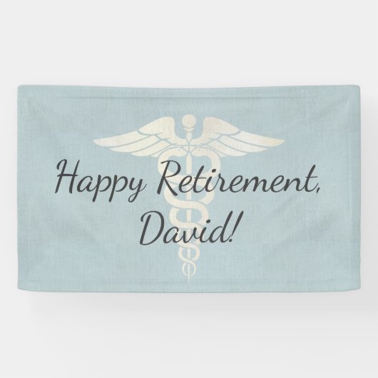 Medisch pensioen Elegant Blue Linen Spandoek (Horizontaal)