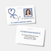 Medisch personeel Arts Verpleegkundige Medewerker  Badge (Front & Back)