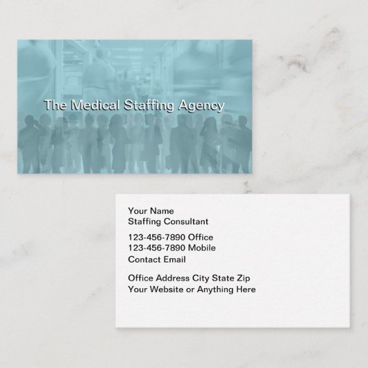 Medisch personeel werft werk visitekaartje (Voorkant / Achterkant)