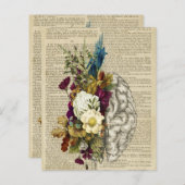 medisch poster voor de anatomie van de hersenen (Voorkant / Achterkant)