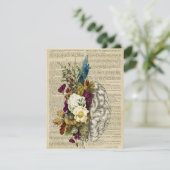 medisch poster voor de anatomie van de hersenen bedankkaart (Staand voorkant)