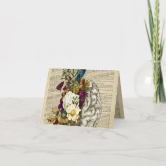 medisch poster voor de anatomie van de hersenen bedankkaart