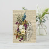 medisch poster voor de anatomie van de hersenen bedankkaart (Staand voorkant)