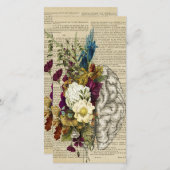 medisch poster voor de anatomie van de hersenen bedankkaart (Voorkant / Achterkant)