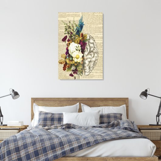 medisch poster voor de anatomie van de hersenen canvas afdruk (Insitu (Slaapkamer))
